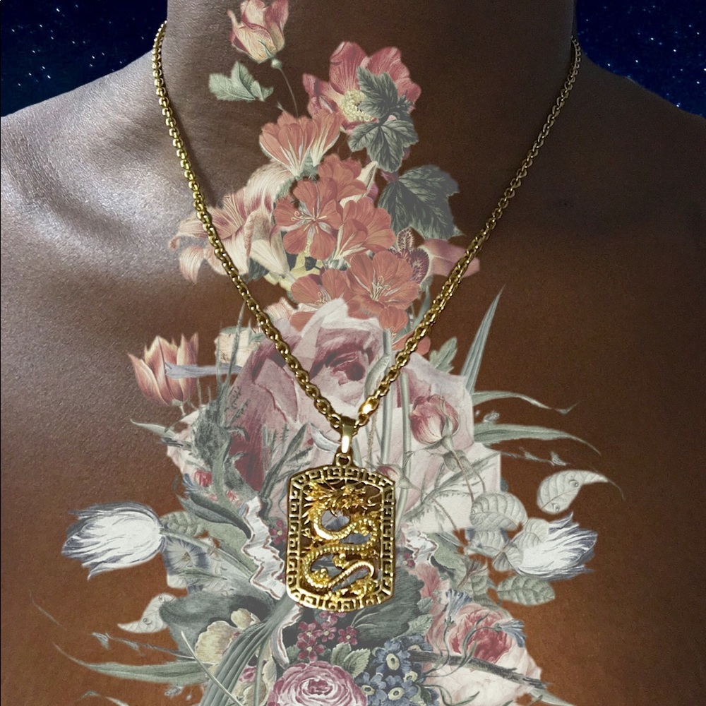 Gold Dragon Pendant
